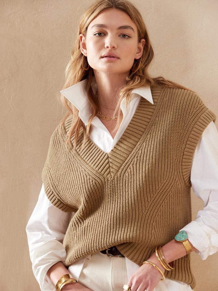 Oversized Sweater Vest