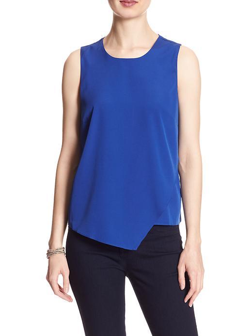 Banana Republic Womens Factory Asymmetrical Hem Top Size L - Royal Azure