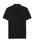 Banana Republic Mens Slim Luxury-touch Performance Polo Shirt Black Size Xxs