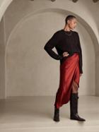 Danae Silk Draped Skirt