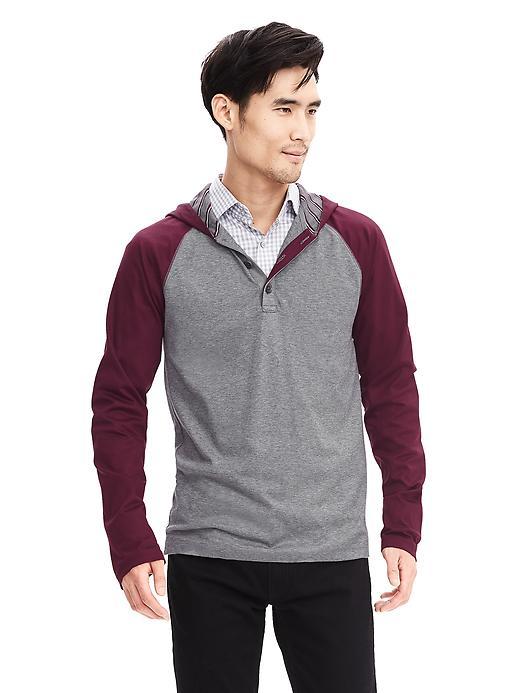 Banana Republic Mens Luxe Touch Hoodie Size L Tall - Light Gray Heather