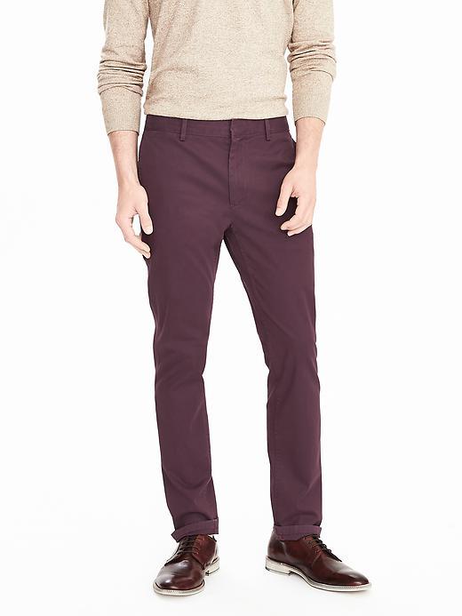 Banana Republic Mens Fulton Stretch Chino Size 32w 36l Tall - Burgundy