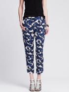 Banana Republic Piped Print Drapey Pant - Blue Print