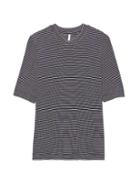Banana Republic Womens Stretch-modal Crew-neck T-shirt Bold Blue Stripe Size L
