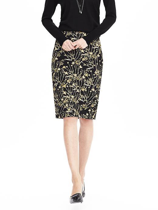 Banana Republic Womens Floral Pencil Skirt Size 0 Petite - Greenhouse Floral