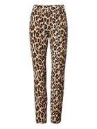 Banana Republic Womens Petite Ryan Slim Straight-fit Animal Print Pant Leopard Print Size 0