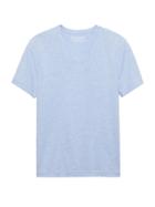 Banana Republic Mens Authentic Supima Cotton V-neck T-shirt Heather Light Blue Size M