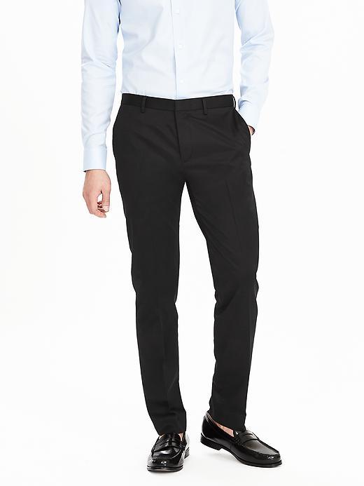 Banana Republic Mens Modern Slim Non Iron Cotton Pant Size 34w 36l Tall - Black