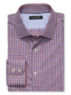 Banana Republic Mens Slim Fit Non Iron Micro Gingham Shirt Size M Tall - Modern Red