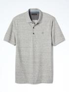 Banana Republic Mens Solid Pique Polo - Oyster Grey