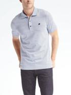 Banana Republic Mens Slim Pique Polo - Spa Blue