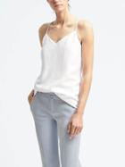 Banana Republic Womens Easy Care Crepe Vee Cami - White