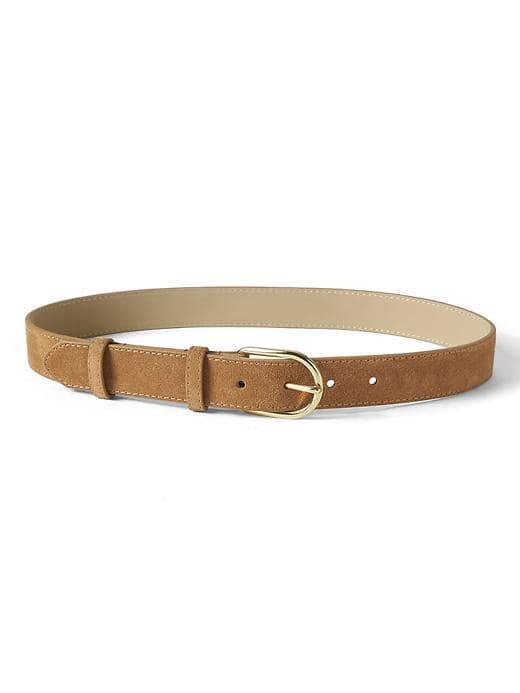 Banana Republic Womens Suede Trouser Belt - Camel