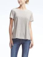 Banana Republic Womens Bow Back Couture Tee - Heather Gray