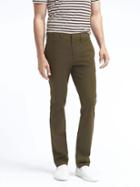Banana Republic Mens Fulton Skinny Stretch Chino - Mistletoe