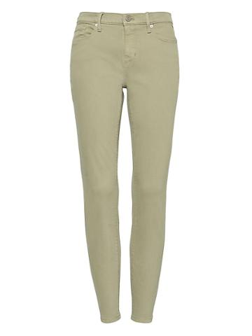 Banana Republic Womens Skinny Color Wash Ankle Jean Cardon Green Size 33
