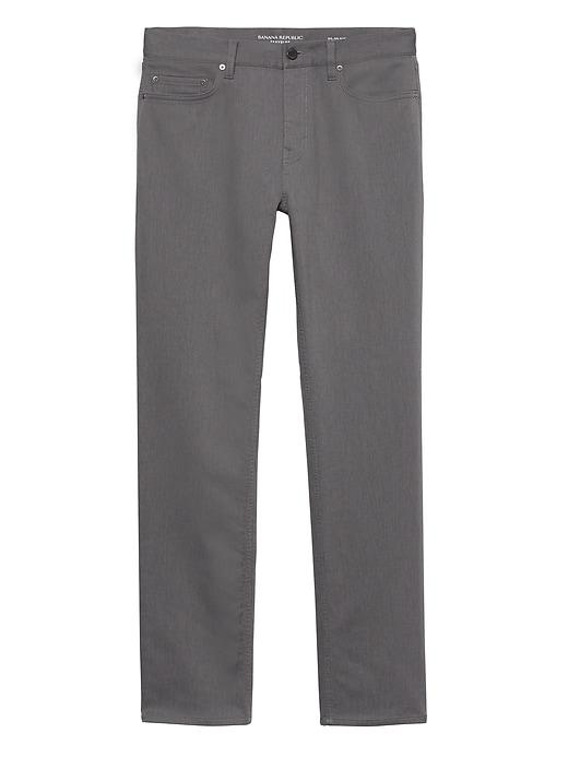 Banana Republic Mens Slim Heathered Traveler Pant Smoke Gray Size 27w