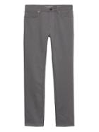 Banana Republic Mens Slim Heathered Traveler Pant Smoke Gray Size 27w