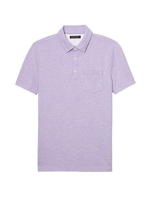 Banana Republic Mens Don';t-sweat-it Polo Shirt Heather Purple Size Xxs
