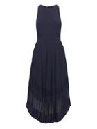 Banana Republic Womens Laser-cut Curved-hem Midi Dress Navy Size 0