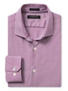 Banana Republic Mens Camden Fit Supima Cotton Micro Twill Shirt Size L Tall - Prestine Purple