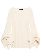 Banana Republic Womens Handkerchief-sleeve Sweater Top Ivory Size M
