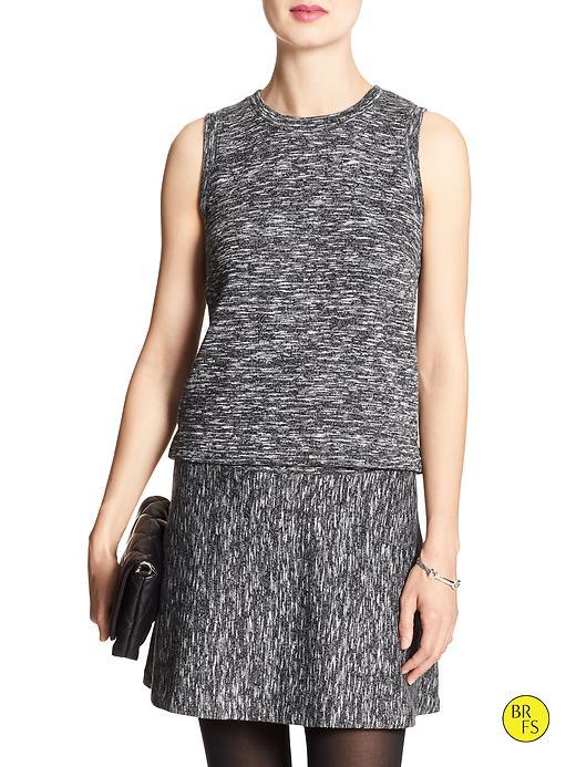 Banana Republic Factory Sleeveless Space Dye Top Size L - Light Gray Heather