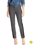 Banana Republic Womens Factory Sloan Fit Tuxedo Stripe Ankle Pant Size 0 - Asphalt