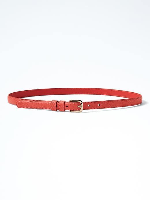 Banana Republic Snake Skinny Trouser Belt - Hot Spice