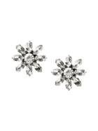 Banana Republic Womens Sparkle Flower Stud Earring Clear Size One Size