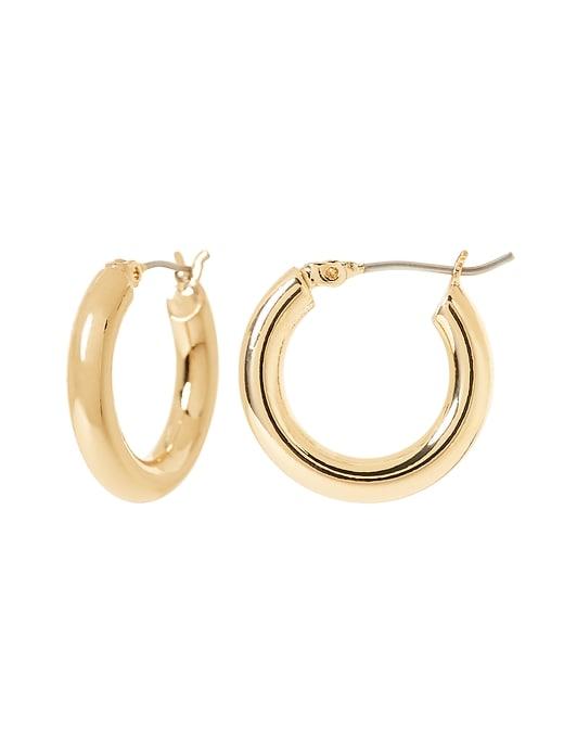 Banana Republic Womens Small Hollow Hoop Earring Gold Size One Size