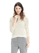 Banana Republic Womens Extra Fine Merino Wool Crew Pullover Size L - Cocoon