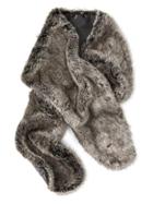 Banana Republic Faux Rabbit Fur Scarf - Mink Grey