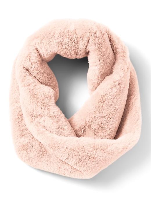 Banana Republic Womens Twisted Faux Fur Snood Scarf Pink Blush Size One Size