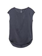 Banana Republic Womens Dot High-low Curved Hem Top Navy Size Xs