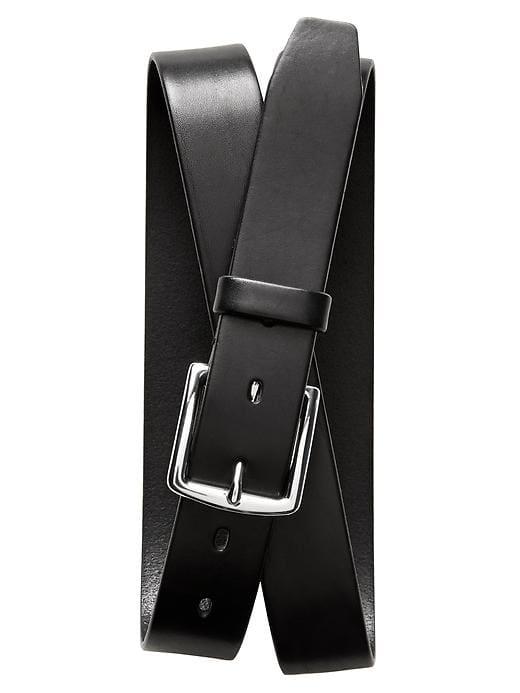 Banana Republic Mens Italian Leather Belt Black Size 44
