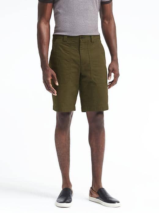 Banana Republic Mens Emerson Fit Utility Short - Olive