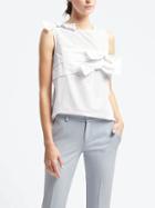 Banana Republic Womens Bow Front Top - White
