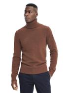 Banana Republic Mens Italian Wool Turtleneck - Brick