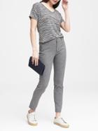 Banana Republic Womens Petite Sloan Skinny-fit Texture Pant Charcoal Size 0