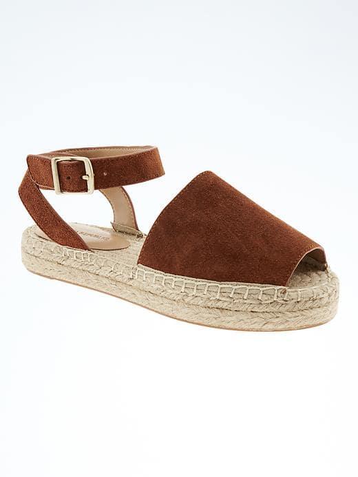 Banana Republic Peep Toe Espadrille - Whiskey