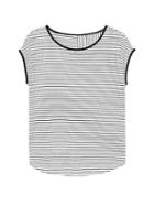 Banana Republic Womens Rounded-hem Dolman Top Multi Stripe Size L