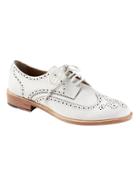 Banana Republic Womens Leather Brogue Oxford Moon Dust Patent Leather Size 10