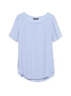 Banana Republic Womens Petite High-low Hem Top Blue Crystal Size Xs