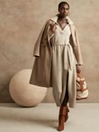 Petite Johnny-collar Sweater Dress