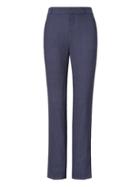 Banana Republic Womens Petite Ryan Slim Straight-fit Lightweight Wool Solid Pant Navy Size 4