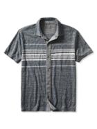 Banana Republic Mens Vintage Placed Stripe Knit Shirt Size L Tall - Moonless Night