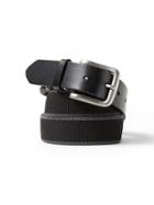 Banana Republic Mens Stretch-web Buckle Belt Black & Gray Size 44