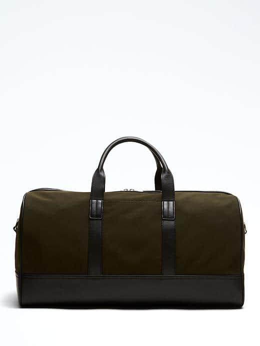 Banana Republic Mens Duffel Weekender Bag - Olive