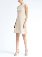 Banana Republic Womens Tweed A Line Dress - Cream